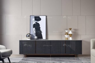 黄瓜视频免费版下载官网别墅豪宅家具星级酒店家具品牌后现代轻奢风格客厅时尚大理石面+黑檀+金属电视柜