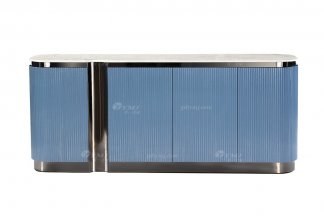 轻奢后现代风格家具黄瓜视频免费版下载官网会所别墅品牌家具时尚餐厅大理石面灰蓝色备餐柜